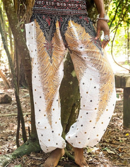 Load image into Gallery viewer, WHITE PEACOCK Women Boho Pants Hippie Pants Yoga
